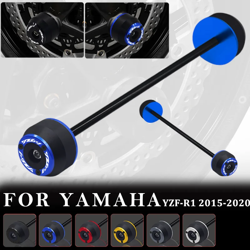 Новинка Для YAMAHA YZFR1 YZF-R1 R1M 2015-2020 2021 Мотоцикл с ЧПУ + Помпон Переднее Заднее Колесо Слайдер Вилка Ось Противоаварийная Накладка