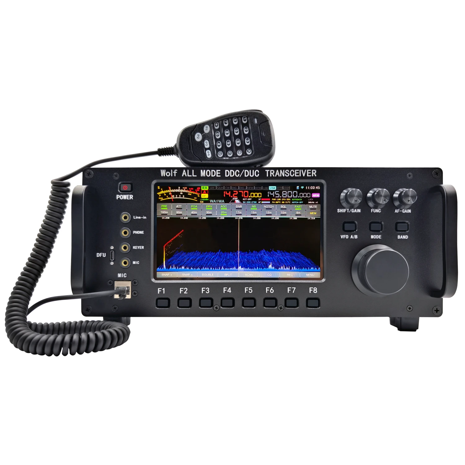 20 Вт 0-750 МГц Wolf All Mode DDC/DUC Трансивер Мобильное радио LF/HF/6M/VHF/UHF Трансивер для UA3REO с WIFI