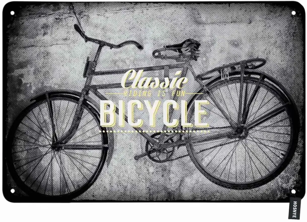 Жестяная вывеска на классическом велосипеде HOSNYE, винтажные цитаты, езда - это весело, Винтажные металлические жестяные вывески для мужчин, Женский настенный художественный декор для дома