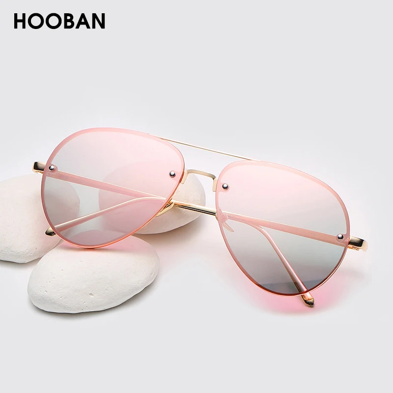HOOBAN Classic Pilot, Женские и мужские Солнцезащитные очки, Роскошный бренд, Дизайнерские Солнцезащитные очки для женщин, Винтажные красочные очки для вождения UV400