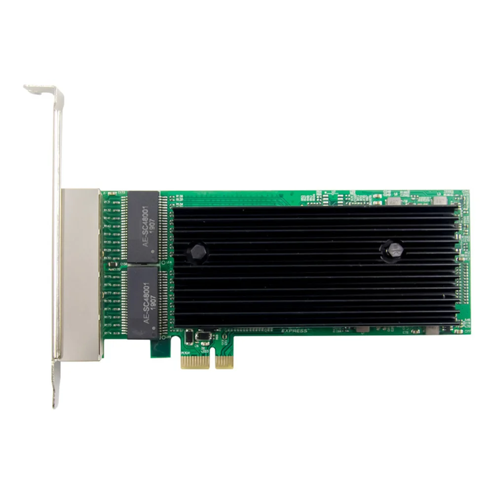 PCI-E 4 Порта RJ45 Сервер 1X PCIe X1 Intel 82576 Чип 10/100/1000 Мбит/с Lan Четырехпортовый сервер Гигабитная Сетевая карта