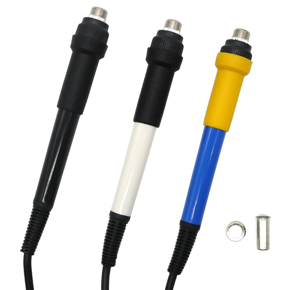 T12-907 Черная/белая/синяя ручка с отделкой для цифровой электрической паяльной станции QUICKO T12-OLED/LED с авиационным штекером 4C