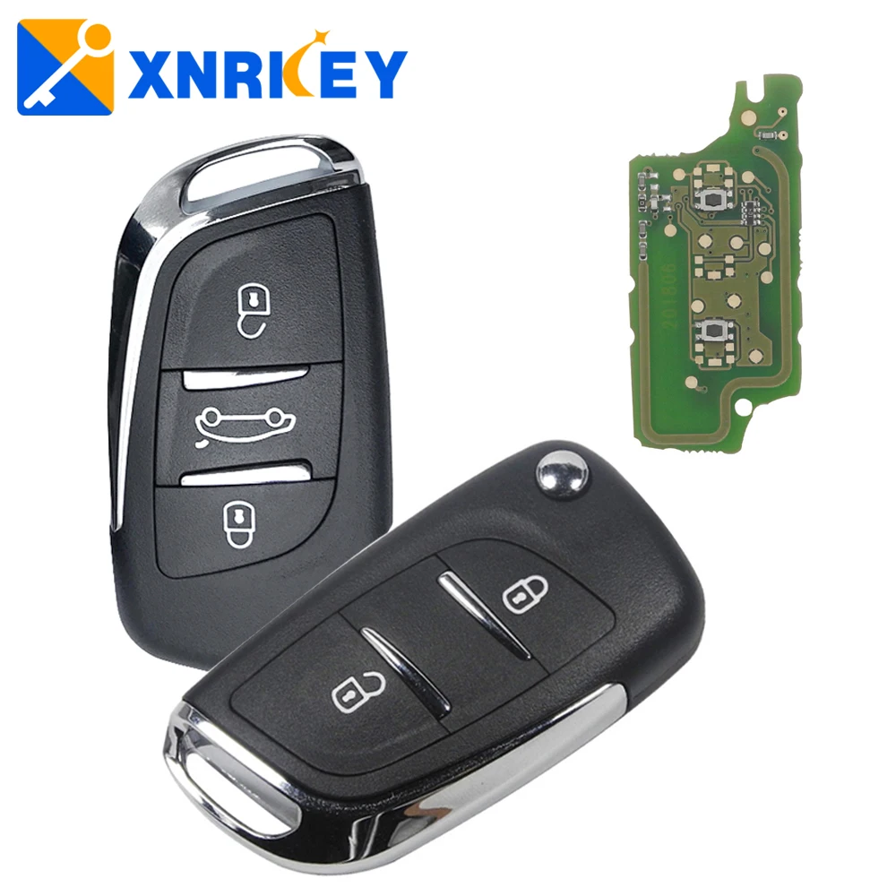 XNRKEY 2/3 Кнопки Модифицированный Откидной автомобильный ключ для Peugeot Partner 307 308 407 408 3008 ASK 433 МГц PCF7961 HU83/VA2 CE0536 Дистанционный ключ