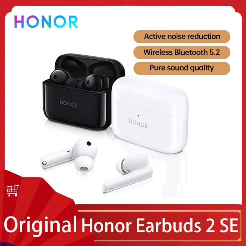 Honor Earbuds 2 Se TWS Наушники Беспроводные Bluetooth 5.2 С активным шумоподавлением 32 часа автономной работы для Honor 50 Pro SE
