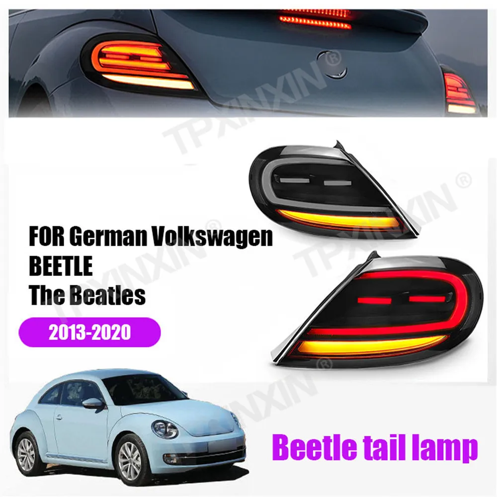 Для Volkswagen Beetle Beetle 2013-2020 Задний фонарь Светодиодный в сборе Стример Рулевого управления Модифицированный Тормоз Автоаксессуары DRL