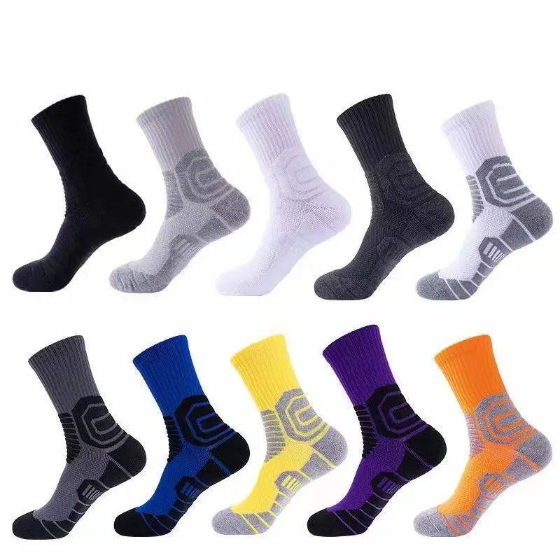 Баскетбольные носки, 10 пар спортивных носков, нескользящие Баскетбольные мужские Летние носки для бега, амортизация