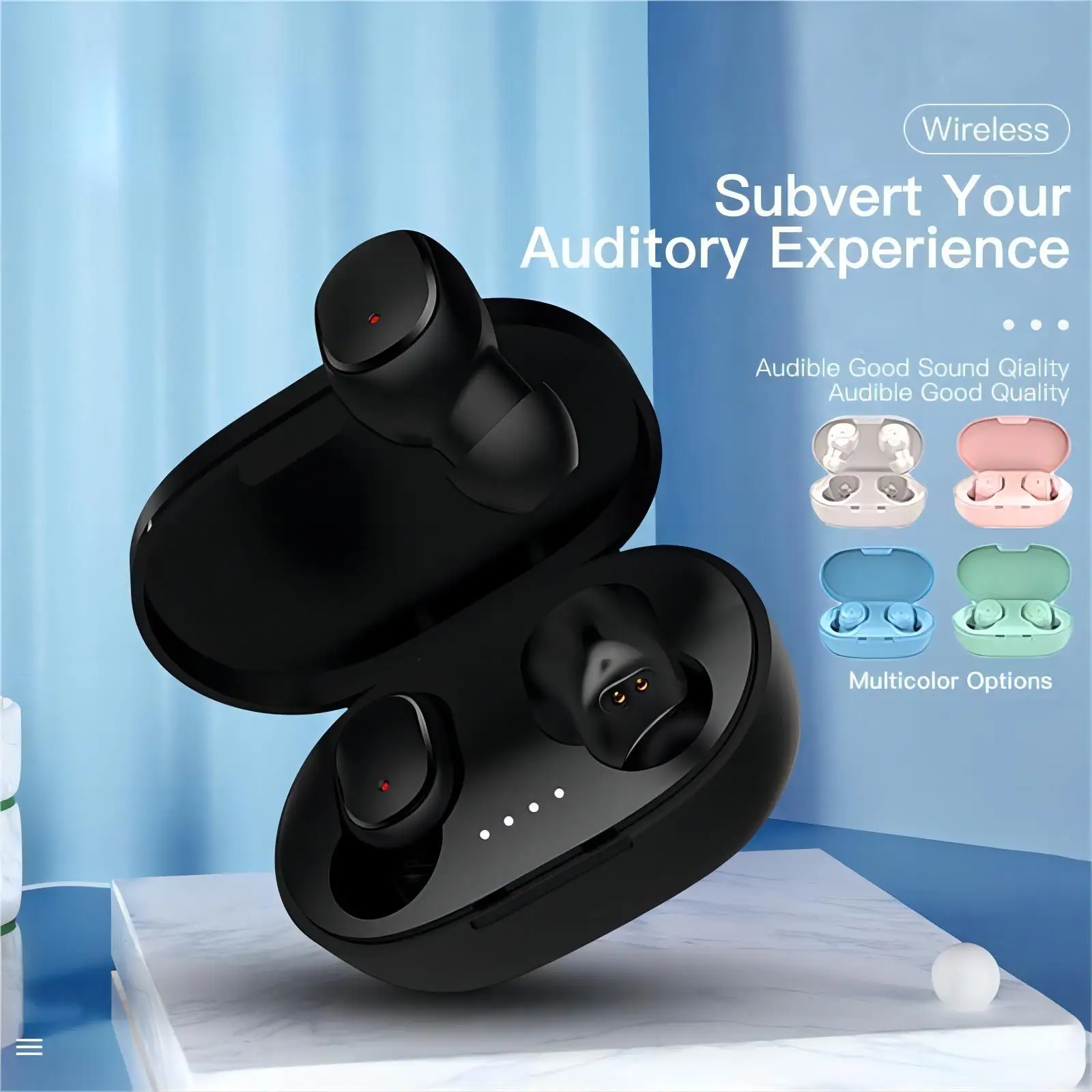 Беспроводные наушники A6S TWS Bluetooth 5.0 стерео гарнитура Macaron Mini Headphones для Android Ios