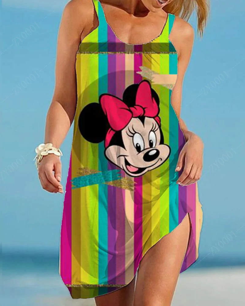 Женское Сексуальное Вечернее платье Disney без рукавов с бретелькой на шее, Высокое качество, Длинный размер, Пляжное платье, Летний Винтажный сарафан