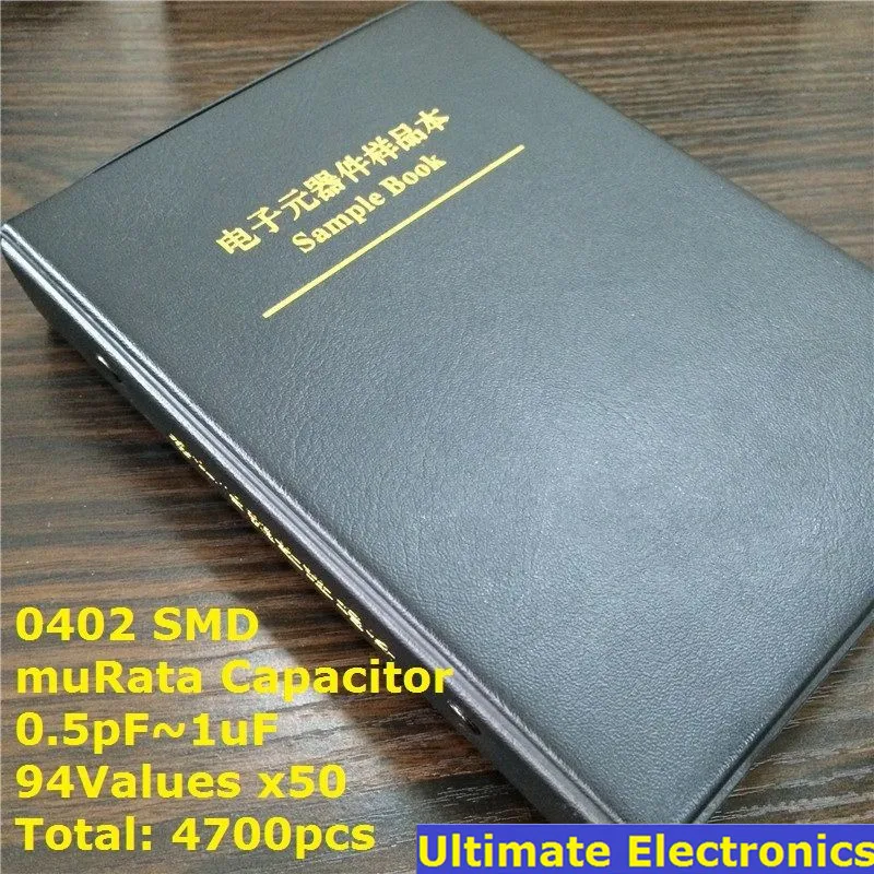 0402 Япония muRata SMD Книга образцов конденсаторов Ассорти комплект 94valuesx50pcs = 4700pcs (от 0,5 пФ до 1 мкФ)