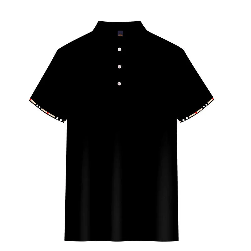 2023 Новая хлопчатобумажная рубашка поло Lanjing с коротким рукавом и лацканами для мужчин и женщин с одинаковым гарантированным прохладным дышащим качеством