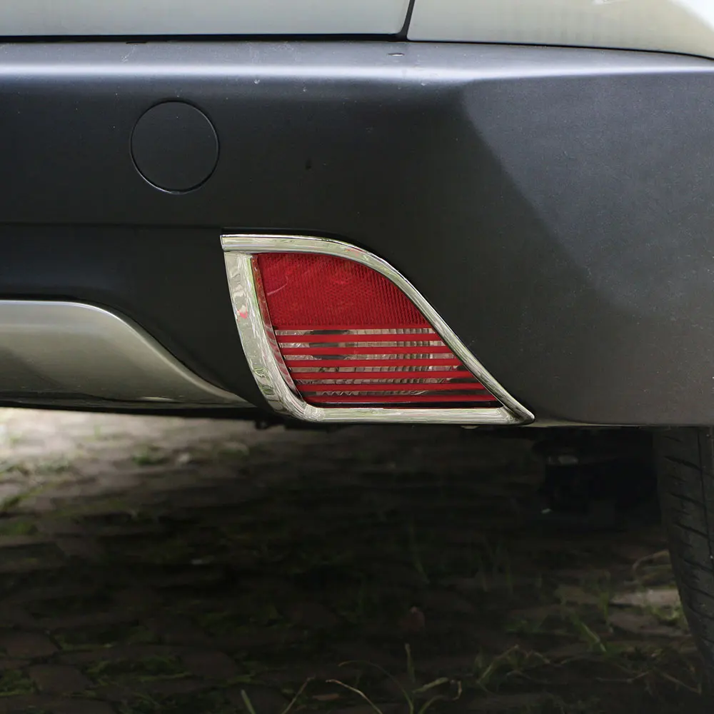 ABS Хромированные накладки на задние противотуманные фары для Peugeot 2008 2014-2019, аксессуары для наклеек на задние противотуманные фары