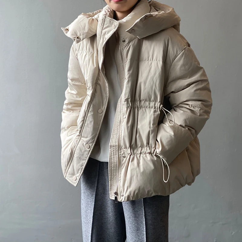 Повседневное пальто с хлопковой подкладкой, женская однотонная модная куртка в корейском стиле с длинным рукавом, женская зимняя свободная теплая верхняя одежда 2022, женская LD2736