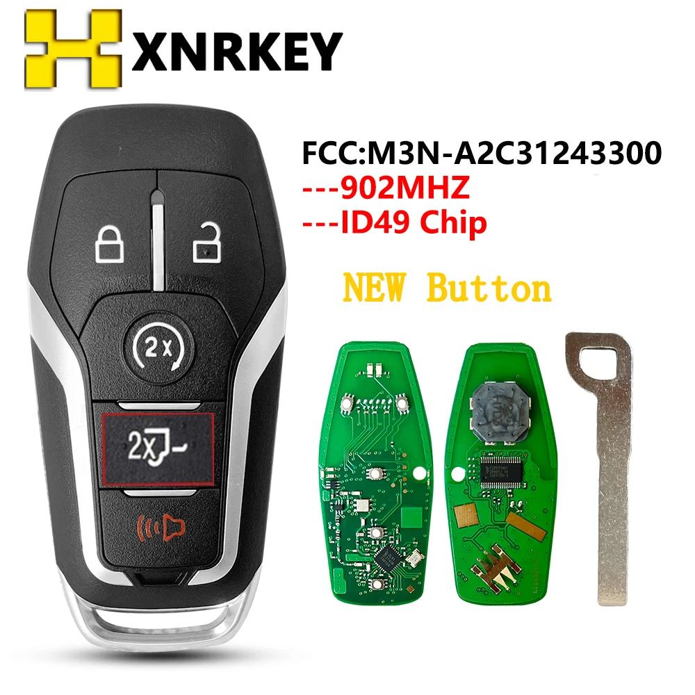 Автомобильный Дистанционный ключ XNRKEY для Ford Fusion Explorer edge Mustang 2013-2017 M3N-A2C31243300 902 МГц ID49 Promixity Смарт-карта