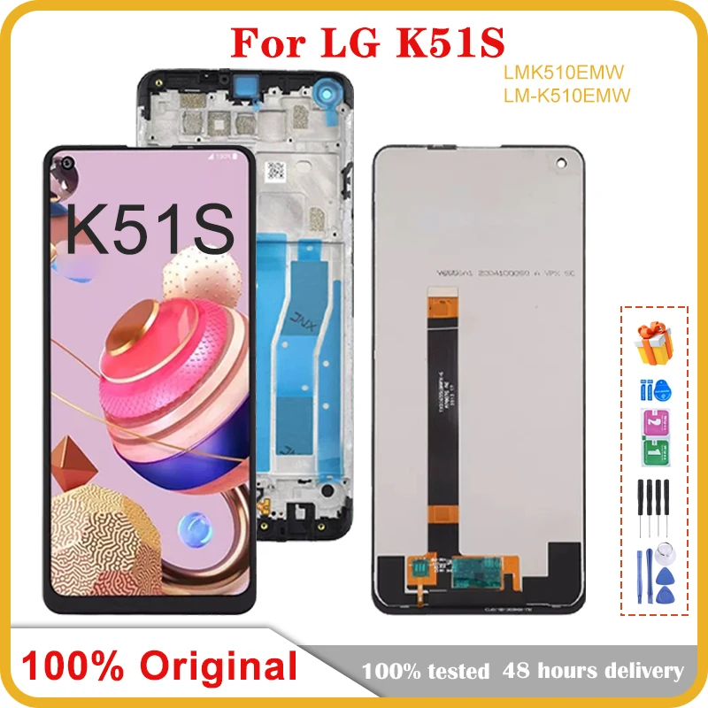 100% Оригинал Для LG K51S LCD LMK510EMW LM-K510EMW LM-K510 ЖК-дисплей с Сенсорным экраном, Дигитайзер, Запчасти Для Ремонта