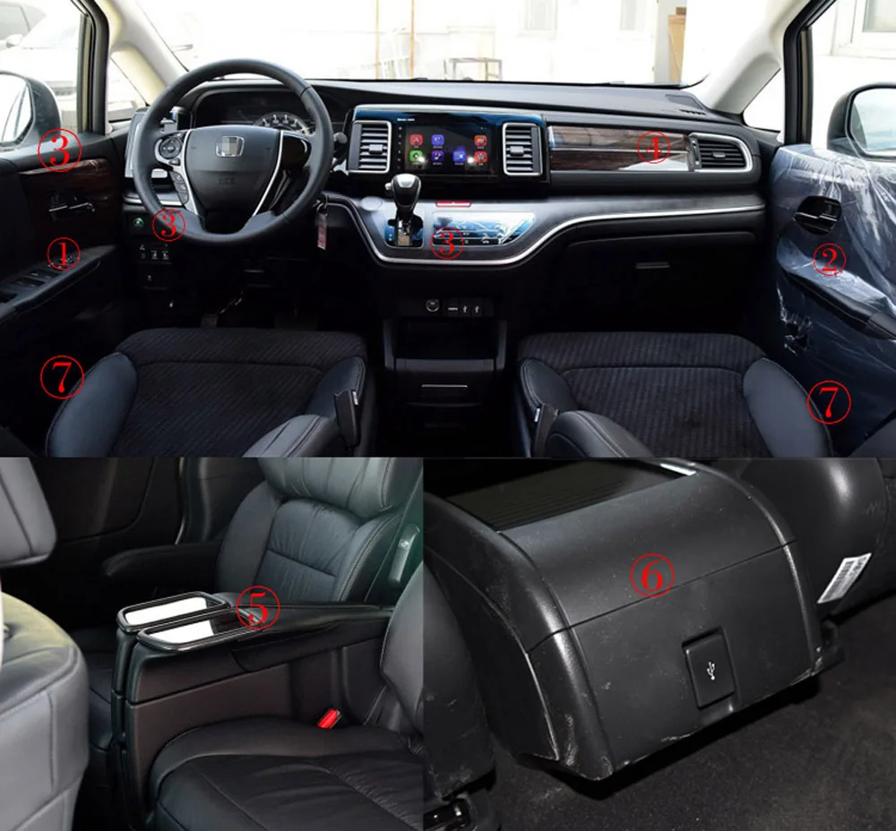 Для Honda Odyssey/Elysion 2015-18 Самоклеящиеся Автомобильные Наклейки из Углеродного Волокна, Виниловые Автомобильные наклейки и Переводные картинки, Аксессуары Для укладки автомобилей