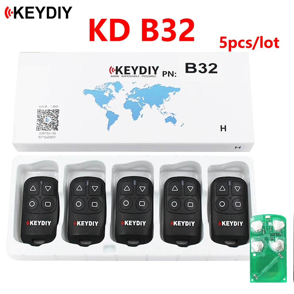 5 шт./лот KEYDIY B Series B32 Гаражные ворота KD Общий пульт дистанционного управления B32-4 для KD900 URG200 KD-X2 Master 4 Кнопки
