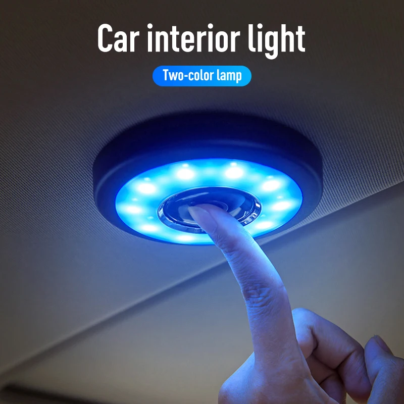 Светодиодная лампа для чтения на крыше автомобиля, Беспроводная Портативная лампа для салона Автомобиля, USB-Зарядка, сенсорный Магнит, Потолочный Автомобильный Ночник, Универсальный