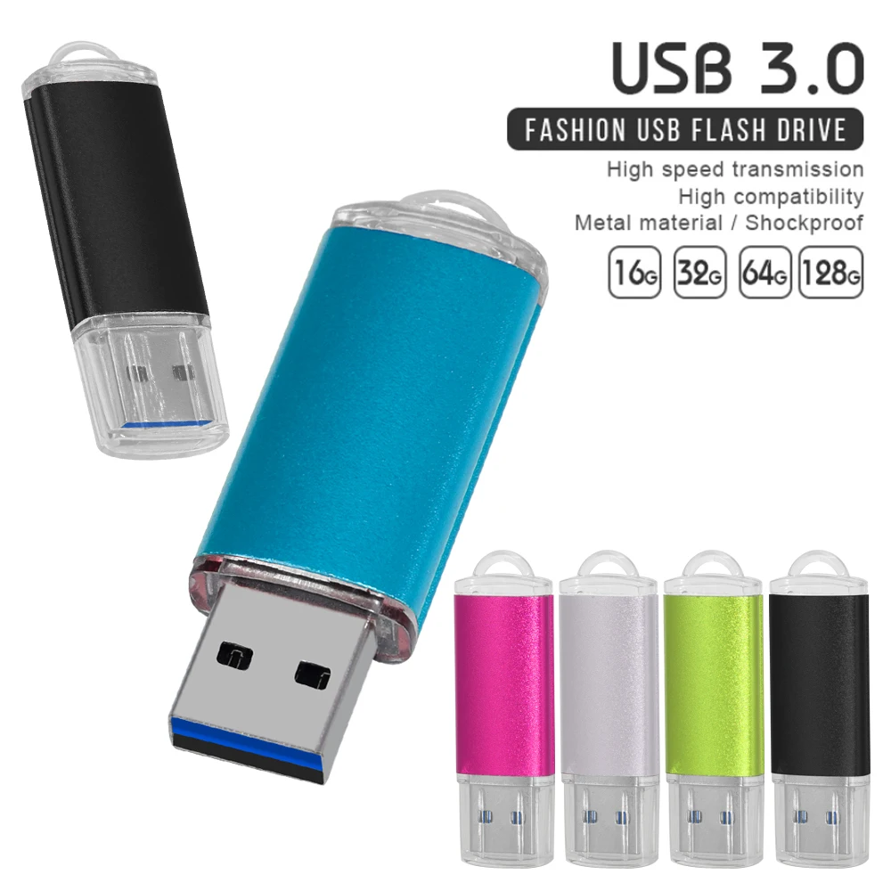 Металлический флэш-накопитель USB 3.0 64GB 128GB флешка Водонепроницаемый Высокоскоростной флеш-накопитель 16GB 32GB 8GB USB U disk Stick Flash Drive подарок