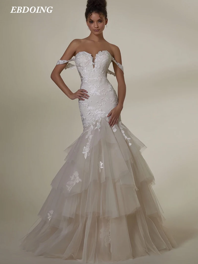 Новейшее свадебное платье Русалка с кружевным вырезом в виде сердечка и съемными рукавами, сшитое на заказ, большие размеры, Vestidos De Novias