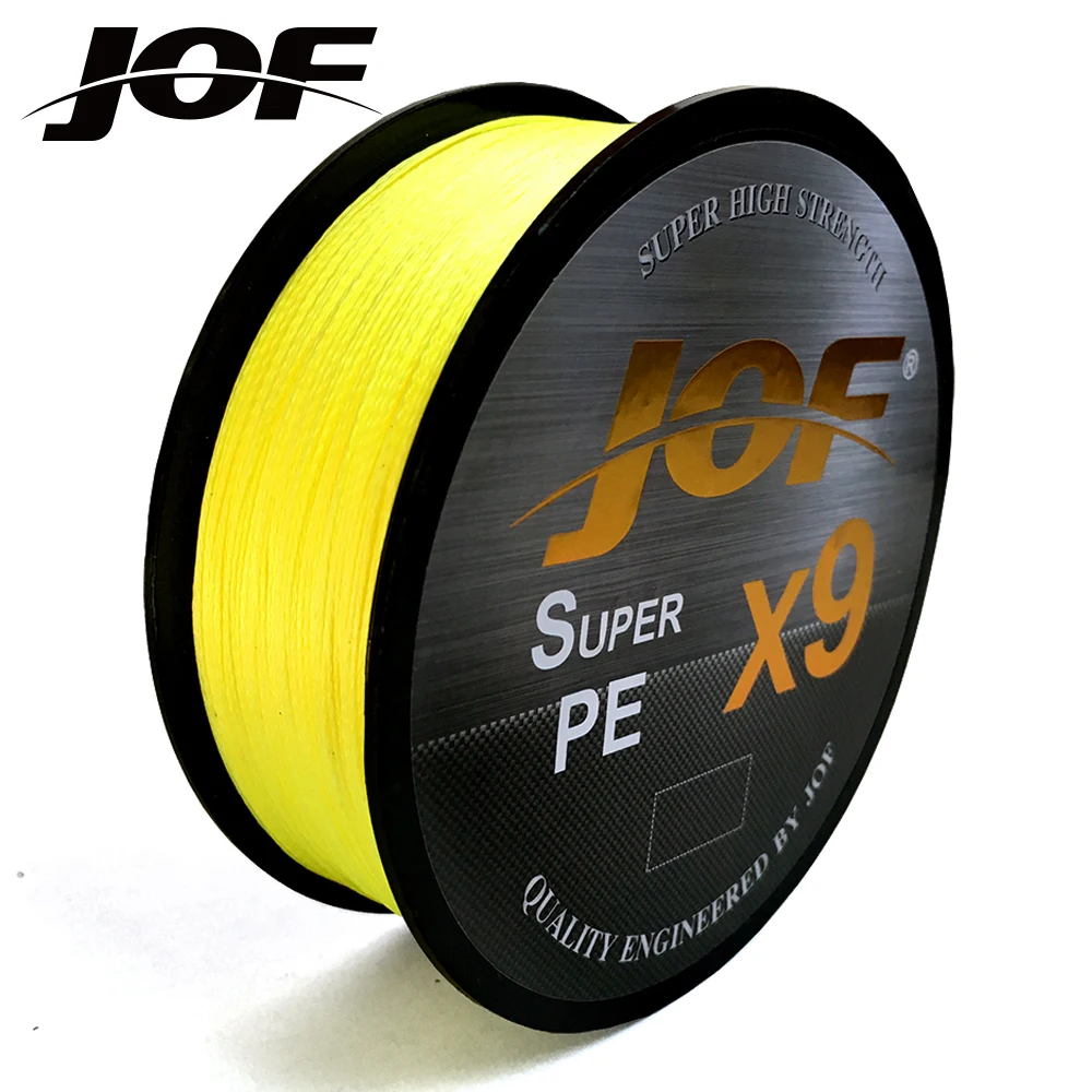 500M X9 JOF бренд Super Strong Japan Мультифиламентная 100% PE плетеная леска с 9 нитями плетеных проводов от 20 до 80 фунтов