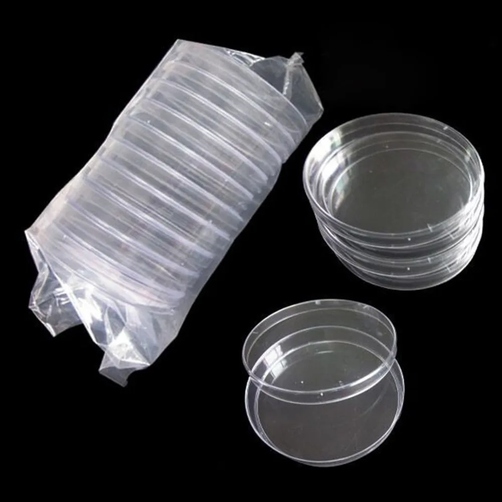 Лабораторный анализ, одноразовые пластиковые чашки Петри из полистирола 1-35 мм, стерильные, 10 шт./упак.!