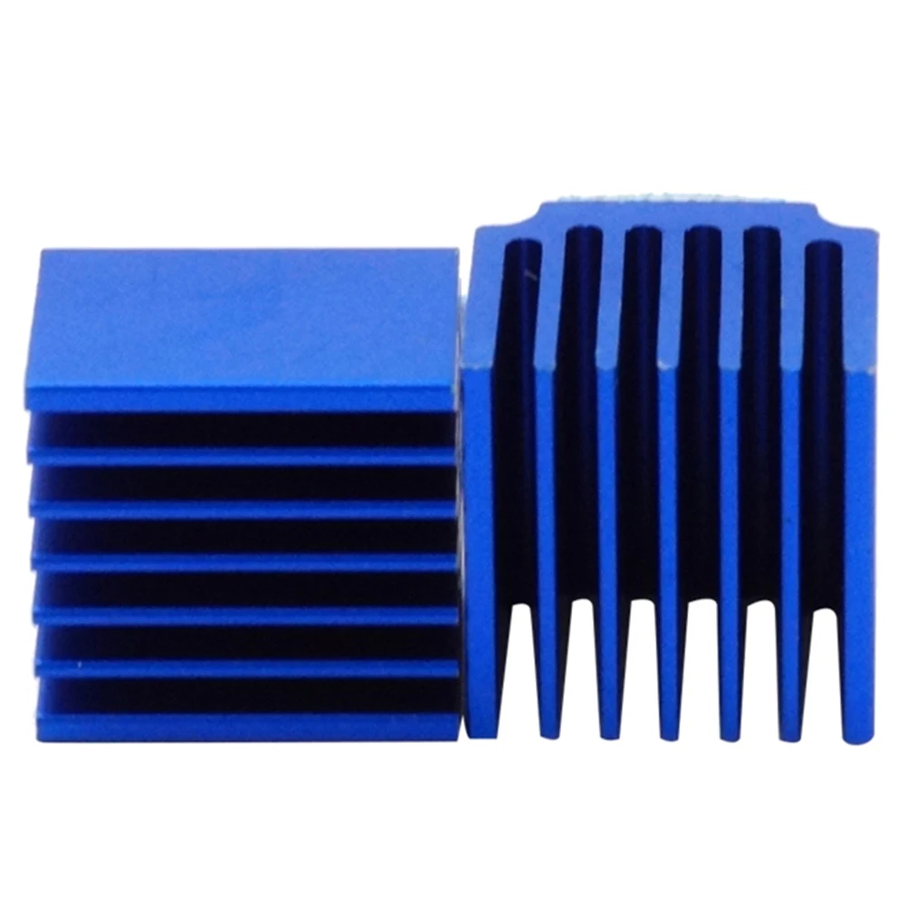 10шт Детали 3D Принтера Синий алюминиевый Радиатор шагового Драйвера Для TMC2100 LV8729 TMC2208 TMC2130