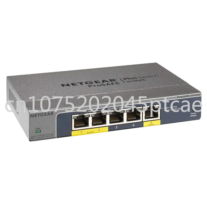 Коммутатор GS105PE Gigabit Plus 5-портовый коммутатор Gigabit Ethernet Plus PoE Pass-Throu/PoE Power Down с 2-портовыми портами PoE Out