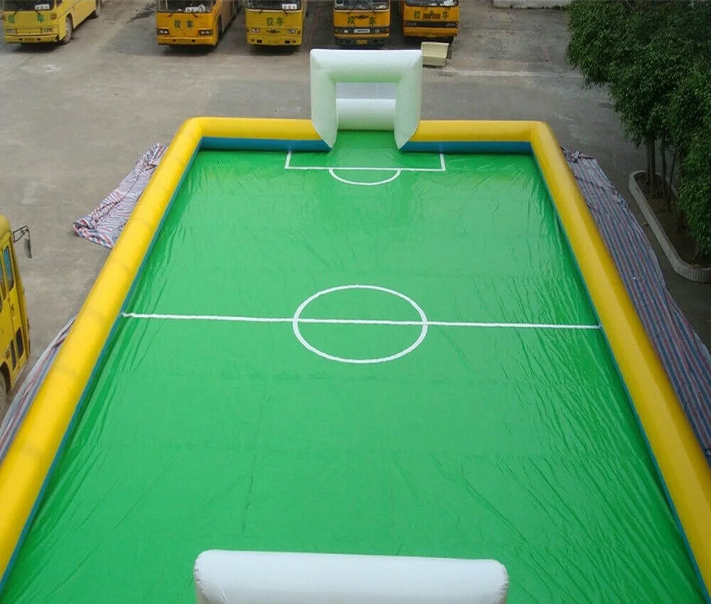 Надувной водный футбол из ПВХ/футбольное поле 13*6 м, спортивная игра, бесплатный воздушный насос