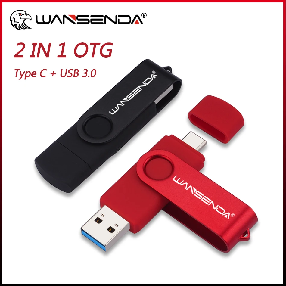 WANSENDA OTG USB флэш-накопитель 512 ГБ для Type C Android USB 3,0 Memory Stick 256 ГБ Флеш-накопитель 128 ГБ 64 ГБ 32 ГБ 16 ГБ Cle USB флешка