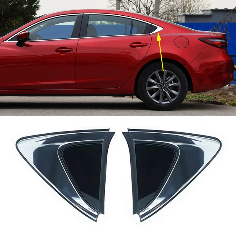 Для Mazda 6 Atenza 2014-2020 Задняя дверь Автомобиля, стекло, Треугольная накладка, литье, Угловая панель, крышка