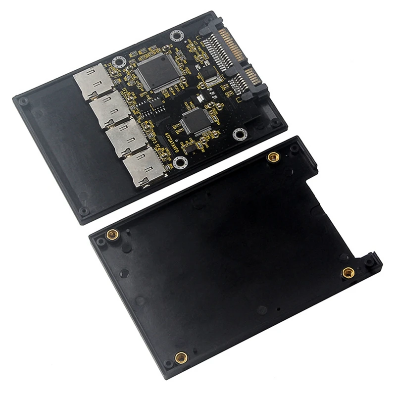 2,5-Дюймовая карта-адаптер 4 TF на SATA, Самодельный твердотельный накопитель SSD, Для групповой RAID-карты Micro-SD на SATA