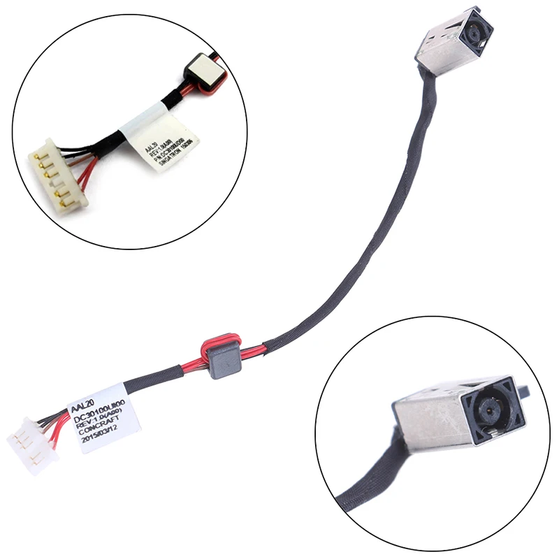 Разъем для подключения металлического кабеля Dell Inspiron 14-5455 15-5558 KD4T9 DC30100UD00 постоянного тока