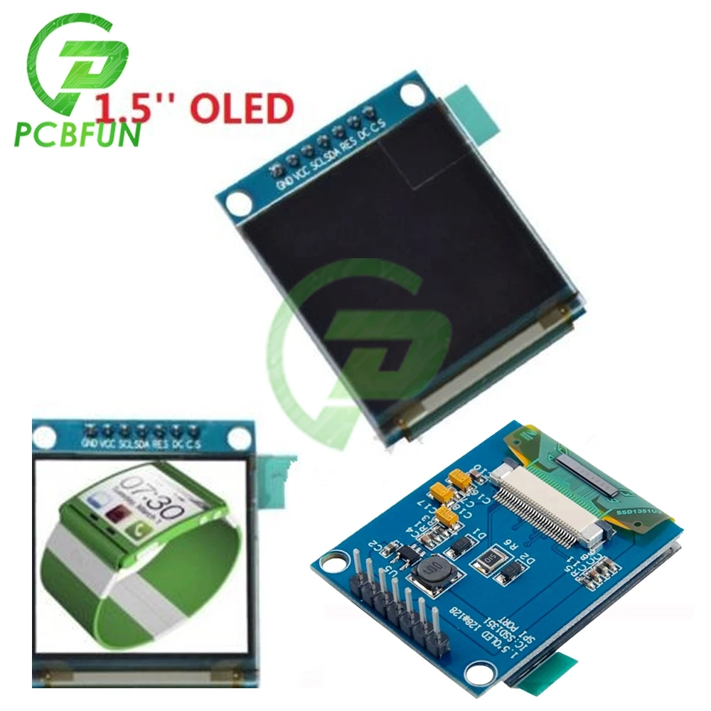 Diymore 1,5 Дюймов 128x128 SPI OLED ЖК-дисплей Модуль Полноцветного Oled-модуля Драйвер IC SSD135 для Arduino SPI Разъем