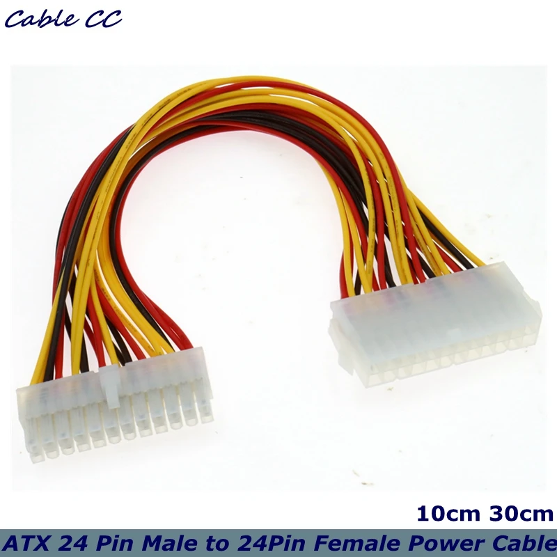 удлинительный кабель питания ATX длиной 0,3 м 24pin от мужчины к женщине, используемый в главном компьютере PC PSU TW Connector Cable Источник питания