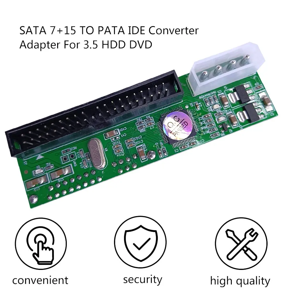 Горячий конвертер SATA В PATA IDE Адаптер Plug & Play Поддержка модуля 7 + 15 Pin 3,5/2,5 SATA HDD DVD адаптер Прямая поставка Оптом