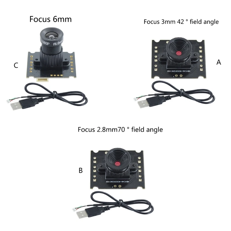 Модуль камеры OV9726 1 МП 42 °/70 ° Модуль мониторинга объектива с ручной фокусировкой, Использование штекера