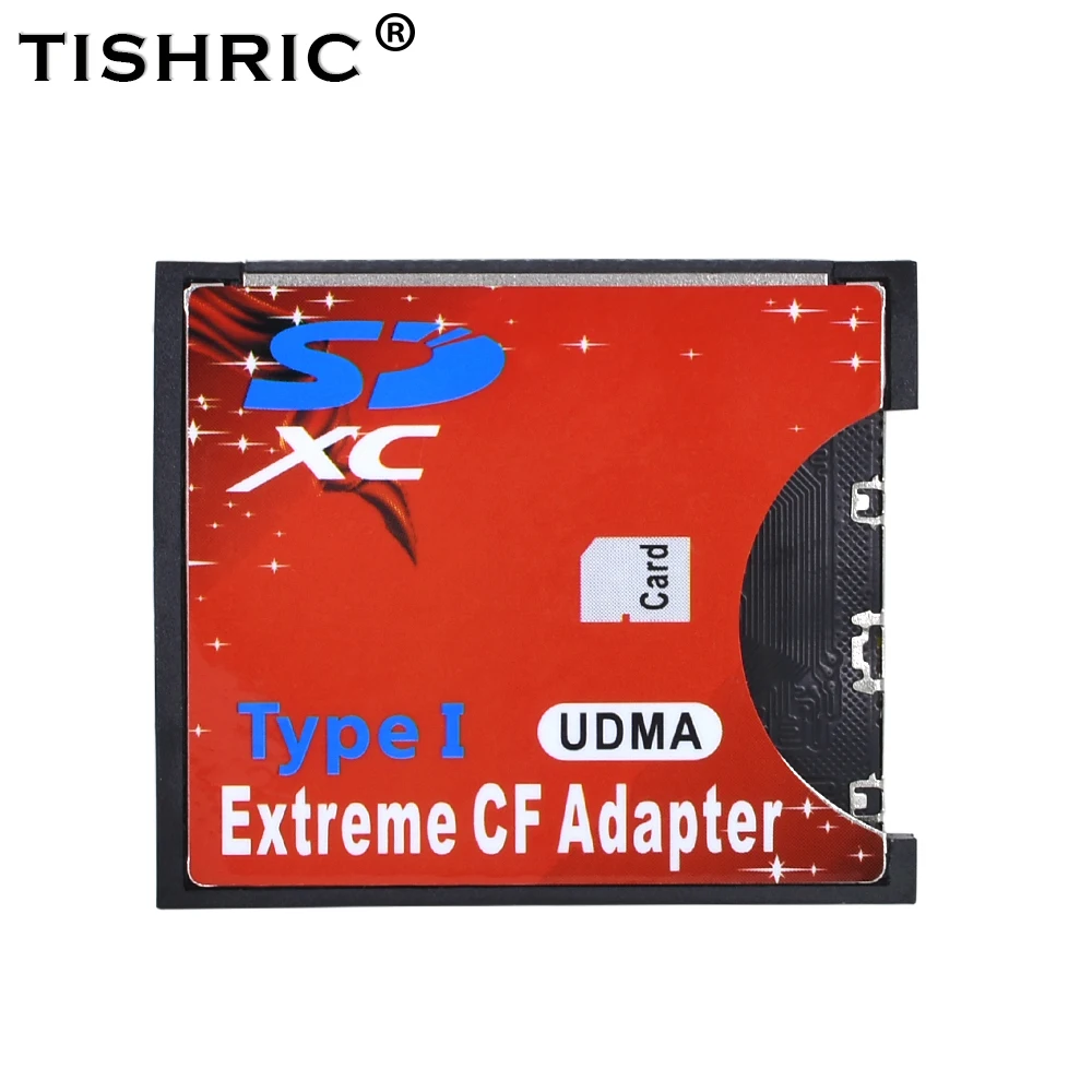 НАБОР карт TISHRIC SD To CF Конвертер SD SDHC SDXC ММ C в стандартную компактную вспышку Конвертер карт Типа I UDMA Card Reader Для Камеры