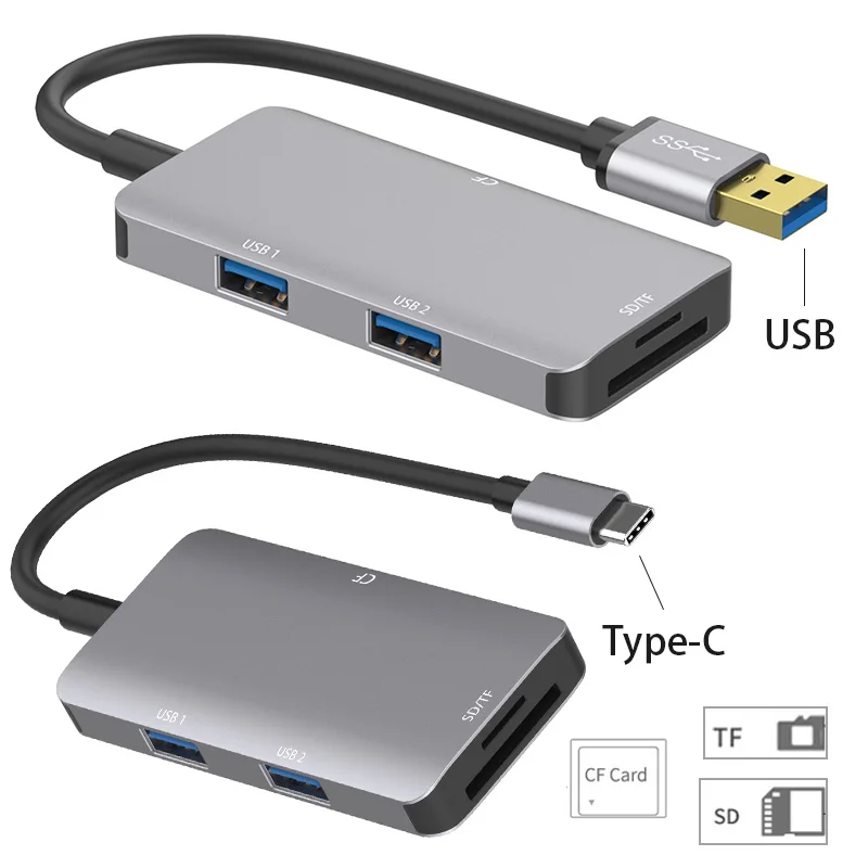 Подключи и играй USB 3.0, многофункциональный кардридер, USB-концентратор, док-станция, док-станция для ноутбука, USB 3.0, адаптер-разветвитель
