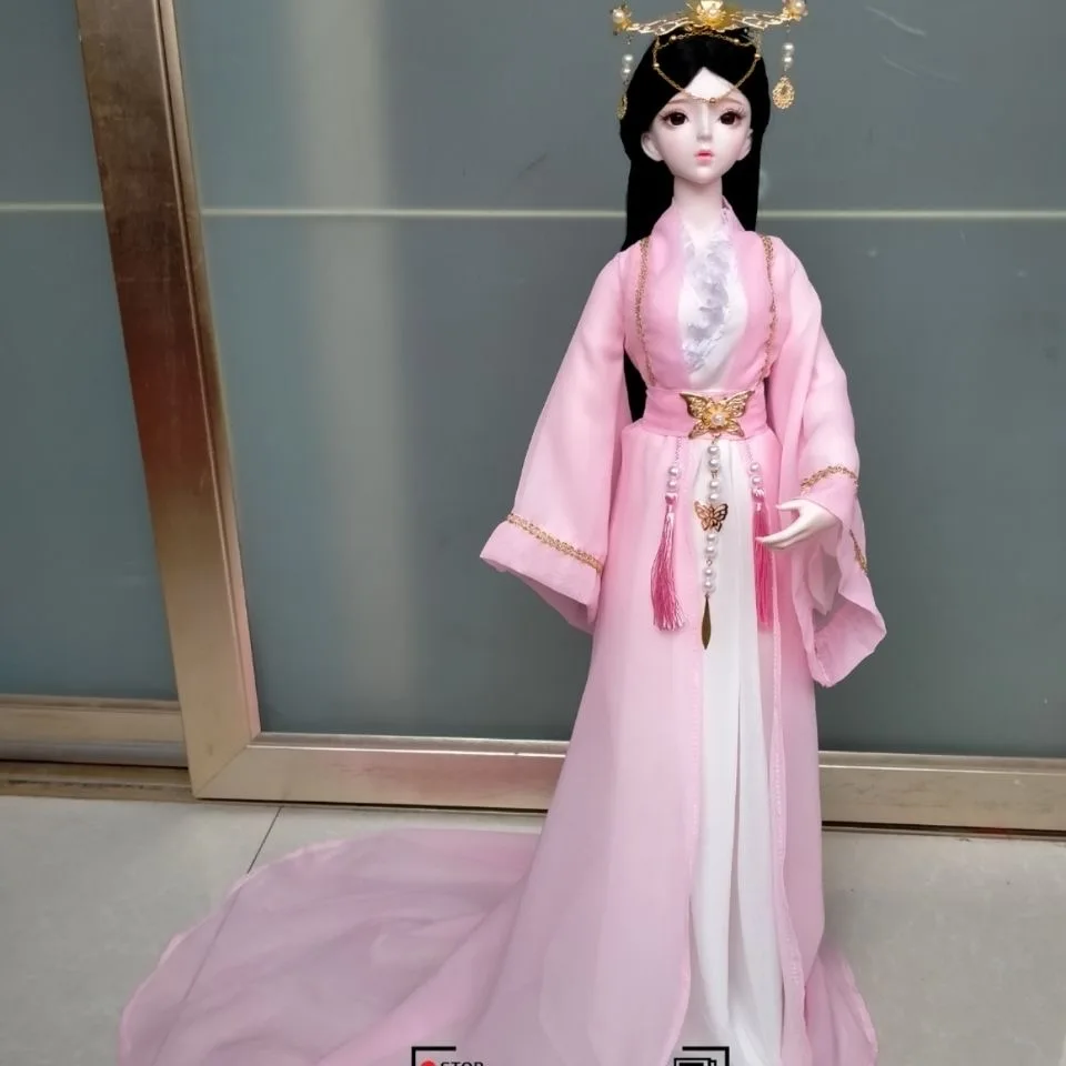 Ye Luoli/одежда De Bisheng, платье для куклы 60 см, юбка для игрушек 1/3 белого, розового, синего цвета, 1 комплект