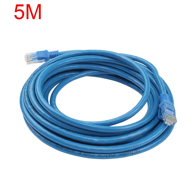 Интернет-кабель SHCHV 5M CAT5E CAT5 RJ45 Патч-корд Lan Синий Сетевой кабель для компьютера Orange Pi PC Raspberry Pi