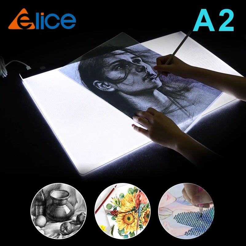 A2 (60x40 см) ультратонкий 6-уровневый планшет для рисования с затемнением LED Digital Graphics Light Pad Box Painting Tracing Panel алмазная живопись