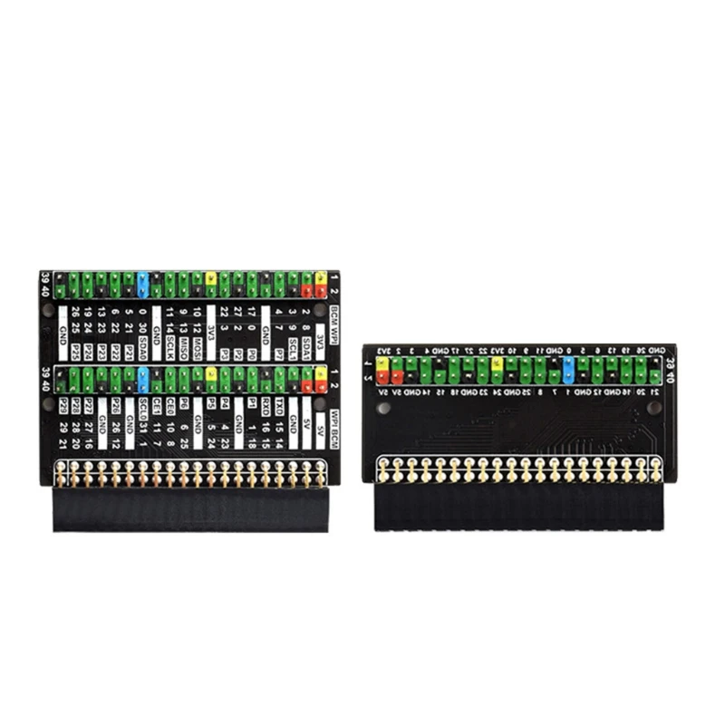 1X/2X 40-контактный разъем GPIO, плата расширения с цветовой кодировкой для Raspberry Pi400 T21A