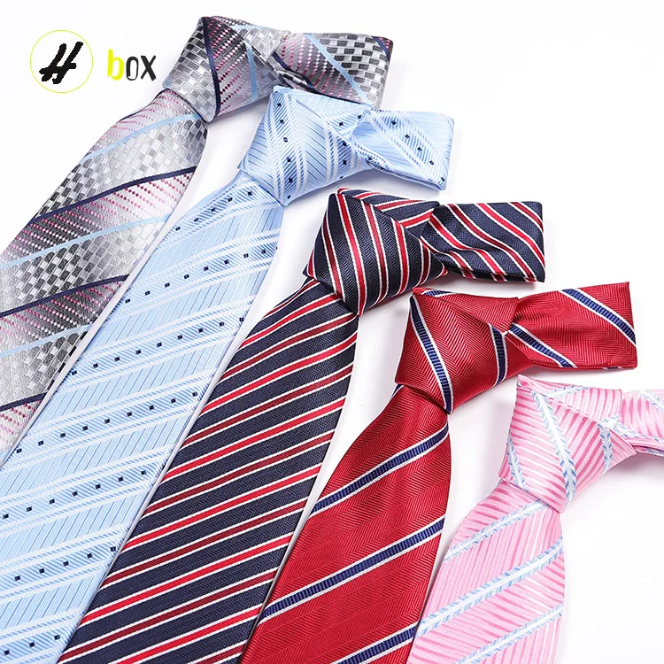 Галстук, деловой повседневный профессиональный галстук, полиэстер, шелк, жаккард, маленький полосатый галстук, оптовая продажа с фабрики