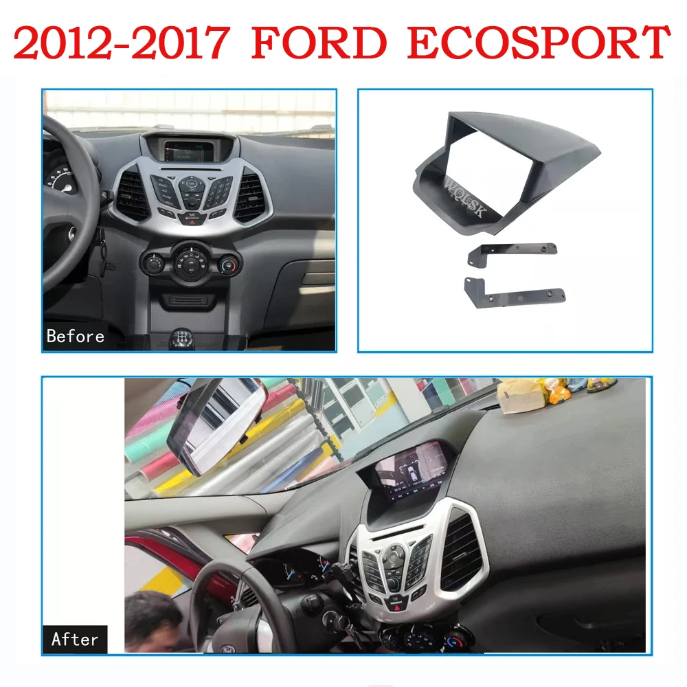 Автомобильный адаптер для лицевой панели Canbus Box Decoder для Ford Ecosport 2013-2017 Android Radio Dash Комплект монтажной панели