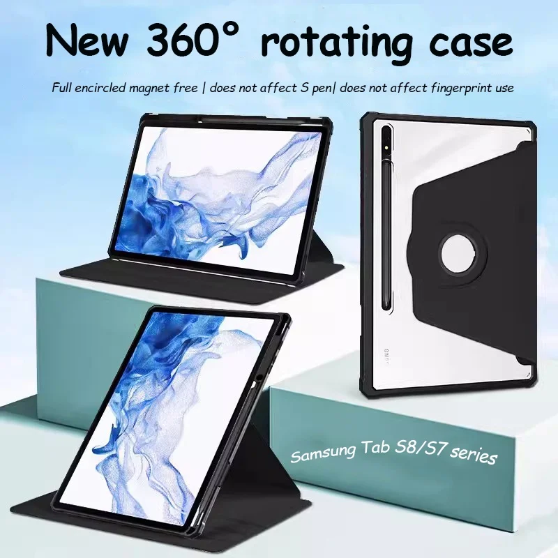 Акриловый чехол с Вращением на 360 ° Для Samsung Tab S6 Lite 10,4 