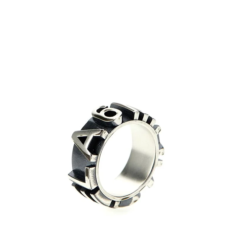 MM6 Maison Margiela S925 из стерлингового серебра, кольцо с логотипом MM6, женская мода и темперамент 2023, новинка