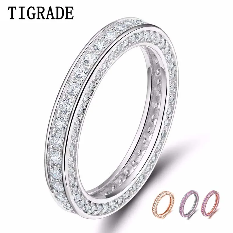 Tigrade, женское кольцо из стерлингового серебра 925 пробы, кубический Цирконий для женской Свадьбы, Обручальное кольцо для девочек, кольцо Anillo Plata Mujer Bague