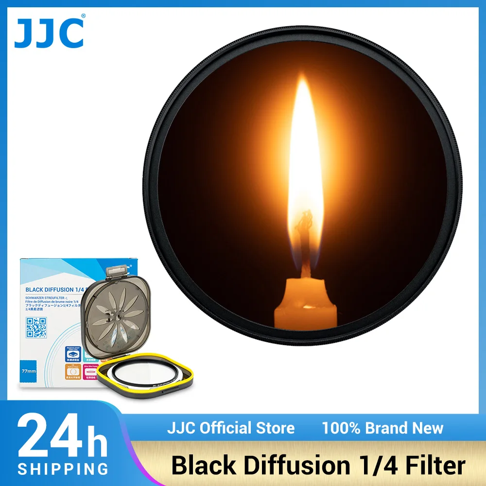 JJC Black Pro Mist 1/4 Диффузионный фильтр камеры с Кинематографическим эффектом с 28-слойным покрытием для Видео/Видеоблог/Портретной съемки