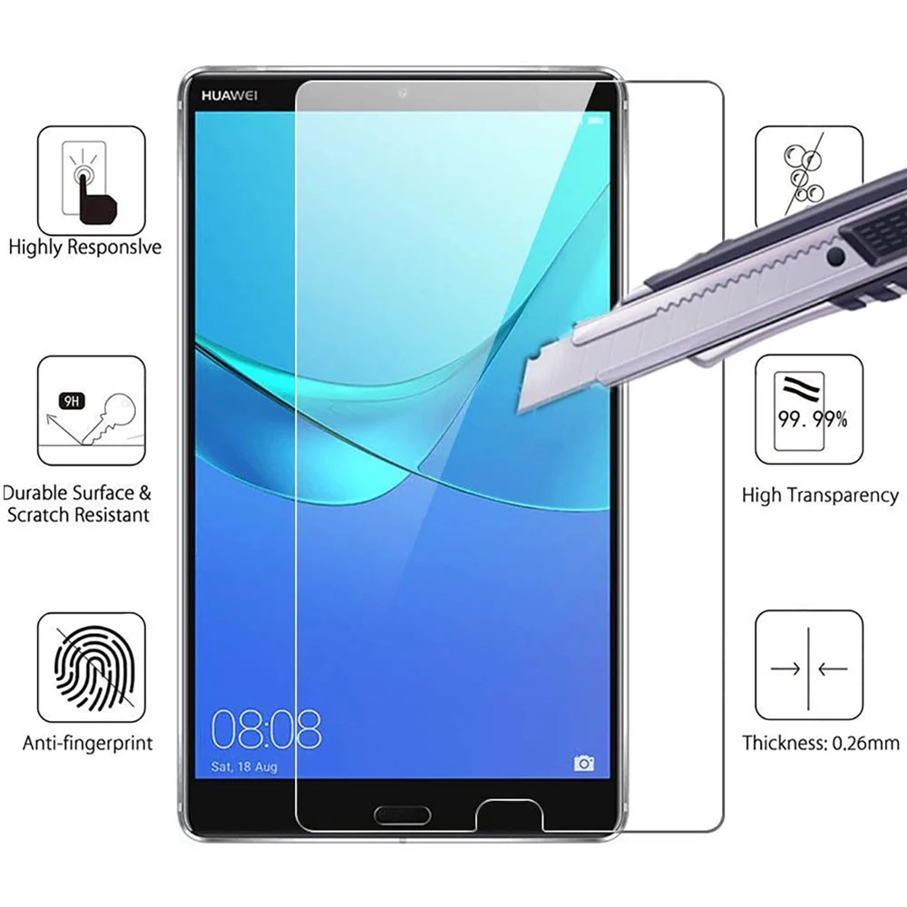 Защитная пленка для планшета Huawei MediaPad M5 8,4 дюймов-9H Премиум-класса с защитой от царапин из закаленного стекла