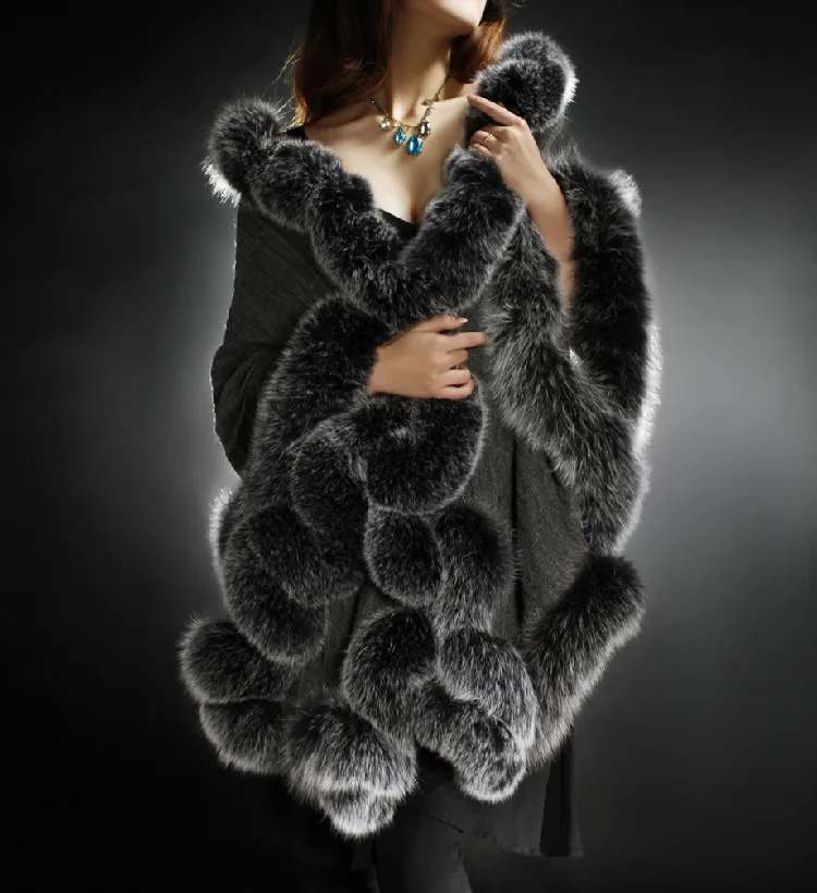 шарф люксовый бренд, женская осенне-зимняя шаль из натурального меха.sjaal luxe merk, подарок на новый год, кашемировая накидка с отделкой из лисьего меха F1414